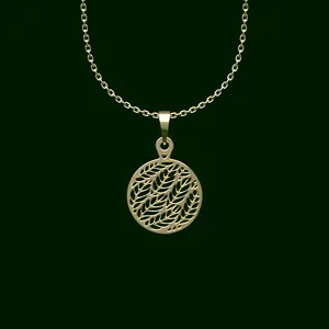 گردنبند طلا 18 عیار زنانه مدوپد مدل هندسی کد V2-1-1049