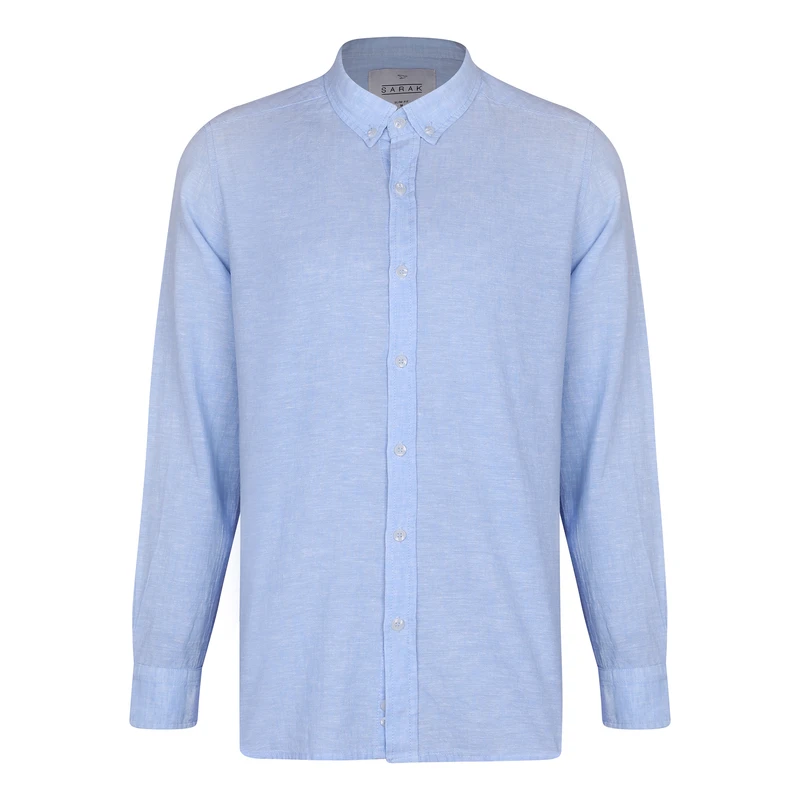 پیراهن آستین بلند یقه برگردان مردانه سارک مدل 324529