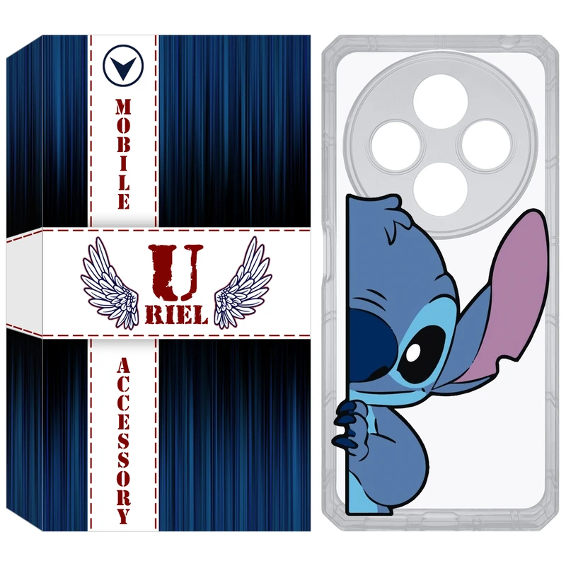 کاور یوریل مدل Clear کد 74 طرح استیچ مناسب برای گوشی موبایل شیائومی Redmi 14C / Poco C75