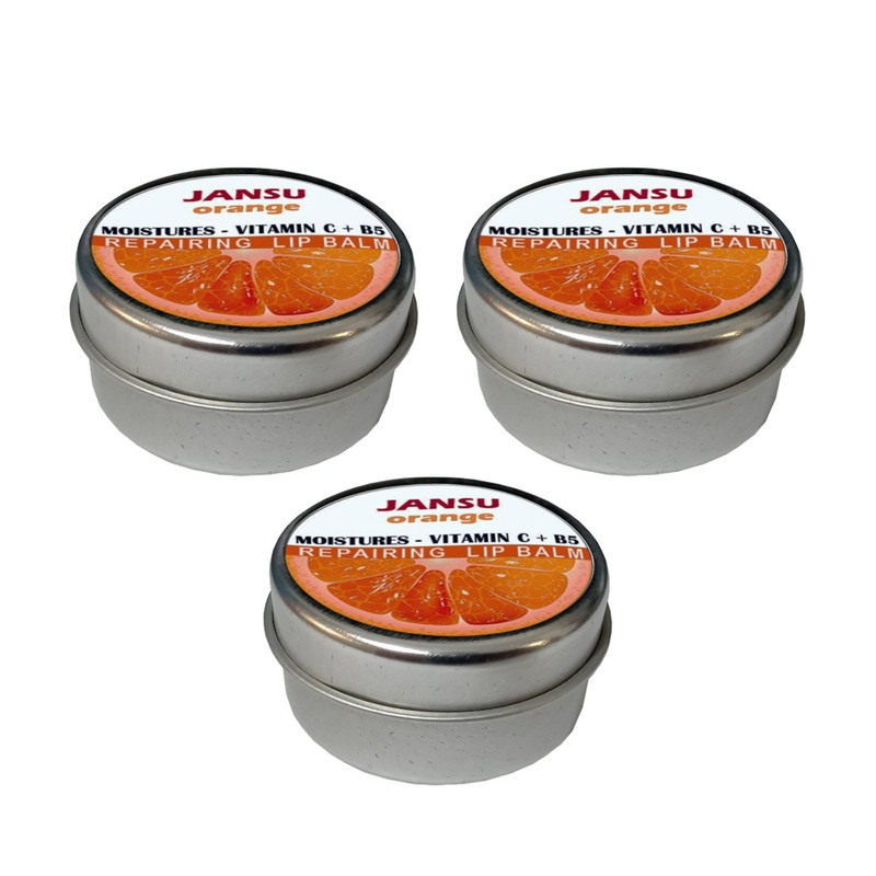بالم لب مرطوب کننده جانسو مدل Orange مجموعه 3 عددی