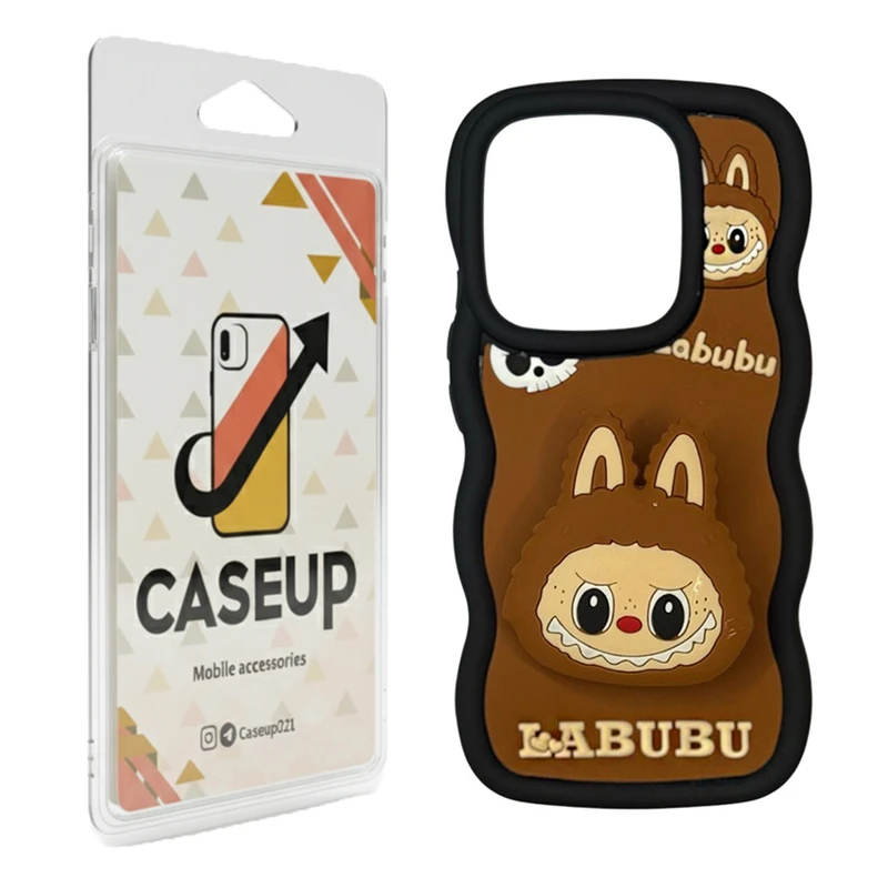 کاور کیس آپ مدل دفرم طرح لبوبو کد DF03 مناسب برای گوشی موبایل شیائومی Redmi Note 14 4G به همراه پاپ سوکت