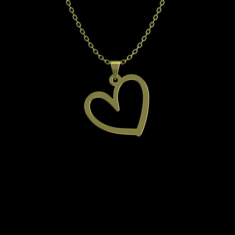 گردنبند طلا 18 عیار زنانه مدوپد مدل قلب  کد GBA10047 به همراه باکس گل رز جاویدان