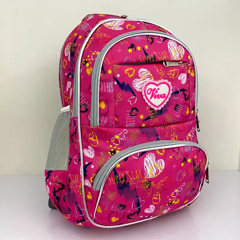 کوله پشتی مدل مدرسه طرح قلب کد 04