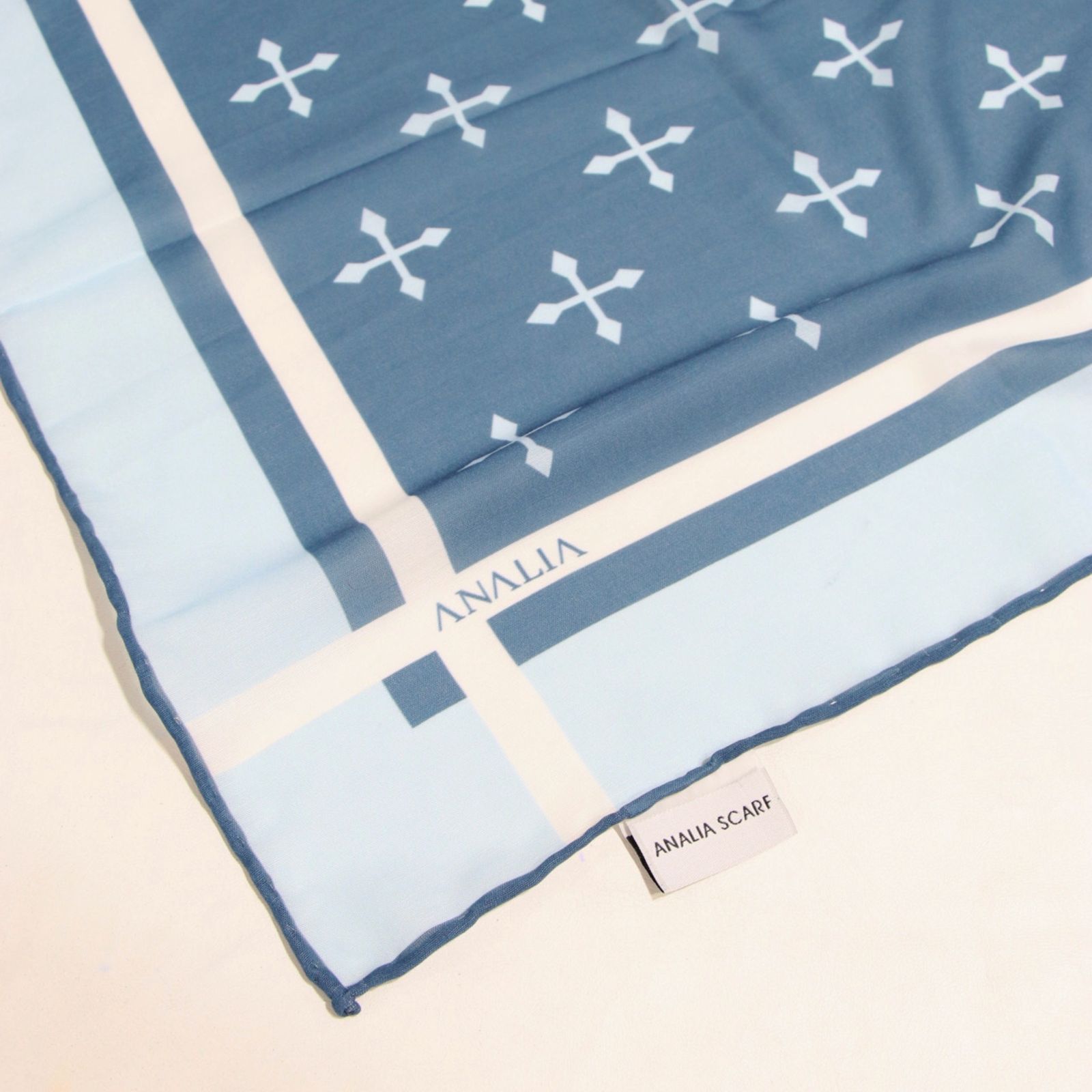 روسری زنانه مدل نخی خنک تابستانه محبوب با پترن ستاره کد ana-7096 -  - 4