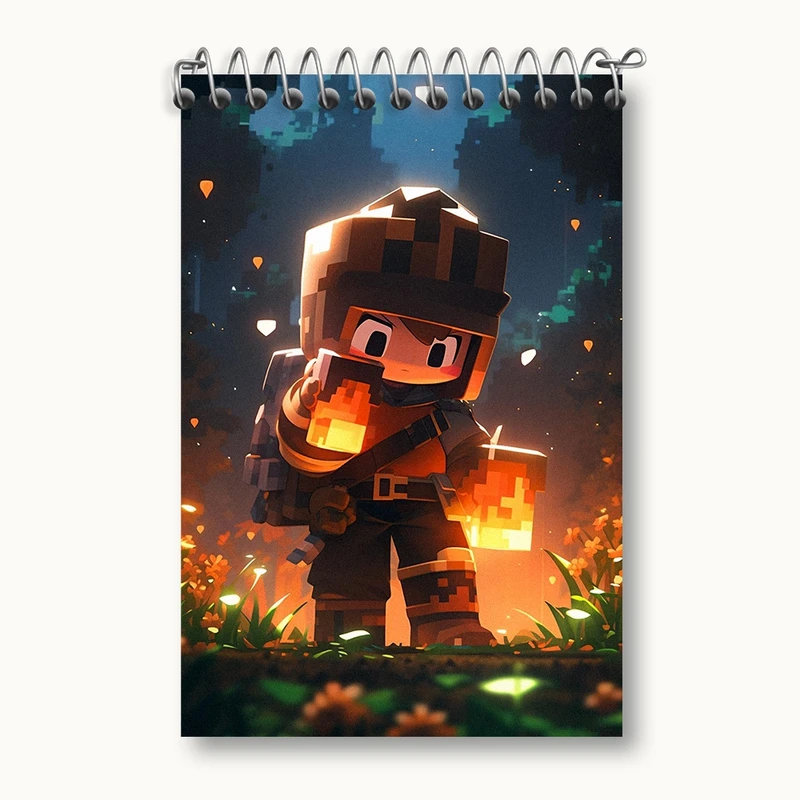 دفتر یادداشت 50 برگ خندالو مدل ماینکرافت (Minecraft) کد F2079