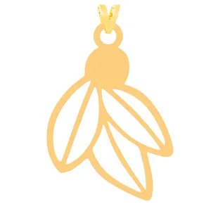 آویز گردنبند طلا 18 عیار زنانه کرابو مدل برگKr31544