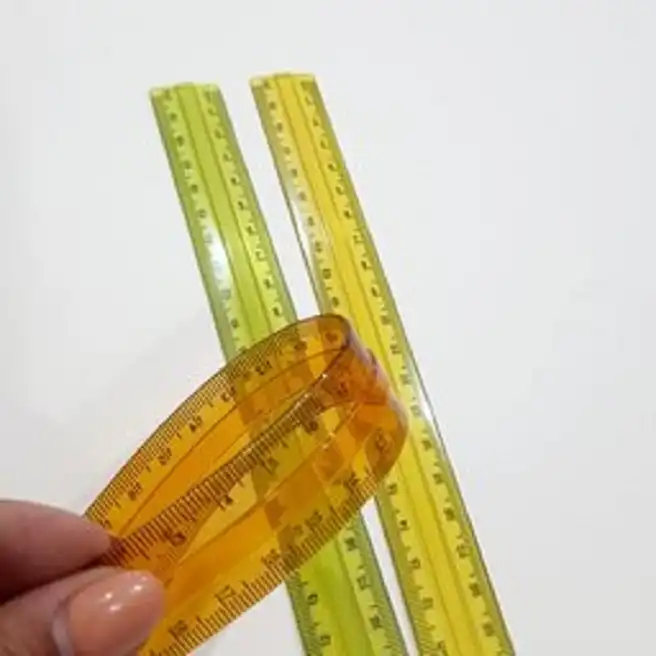 خط کش 20 سانتی متری مدل ژله ای بسته 3 عددی