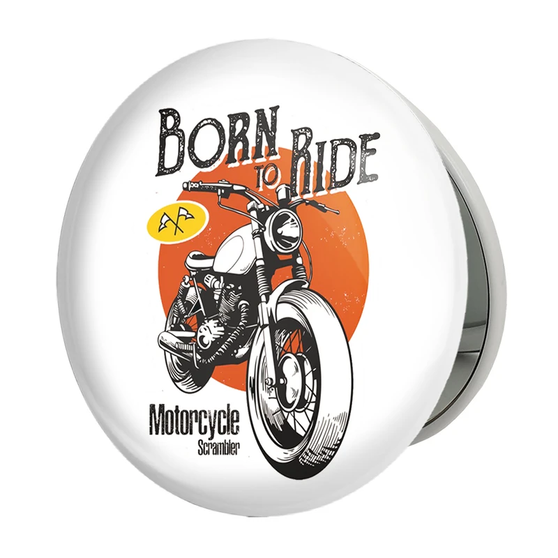 آینه جیبی خندالو طرح موتور سیکلت مدل تاشو کد 10342 