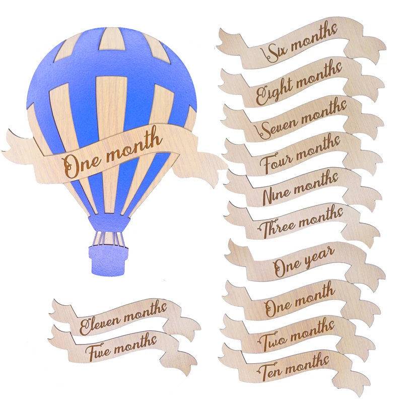 استند رومیزی ماهگرد کودک مدل بالون کد 02 بسته 12 عددی