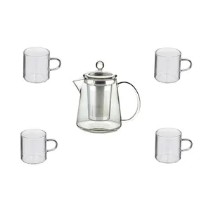 سرویس چای خوری 5 پارچه مدل شیشه ایی