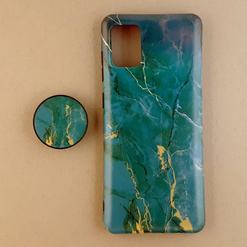 کاور مدل ماربل کد 05 مناسب برای گوشی موبایل سامسونگ Galaxy A31 به همراه پایه نگهدارنده
