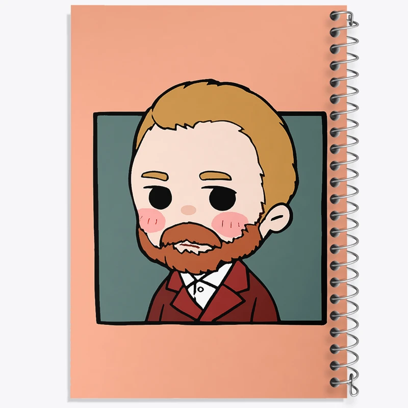 دفتر مشق 50 برگ خندالو طرح ونسان ونگوگ کد F6868