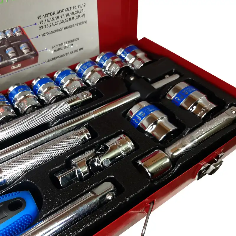 آچار و سری بکس آرجی تولز مدل CV-0025 مجموعه 25 عدی