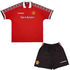 ست پولوشرت و شلوارک ورزشی مردانه مدل منچستر یونایتد 1998