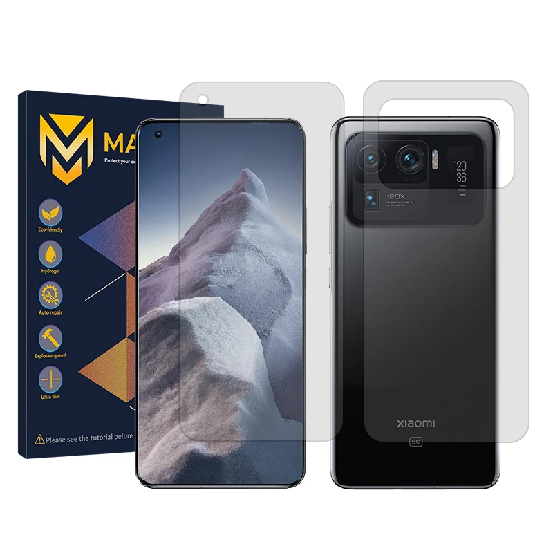محافظ صفحه نمایش شفاف مستر مدل Resistant مناسب برای گوشی موبایل شیائومی Mi 11 Ultra به همراه محافظ پشت گوشی