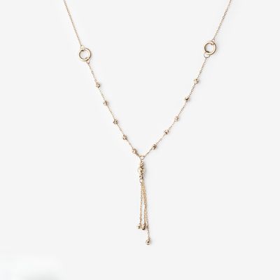 گردنبند طلا 18 عیار زنانه با زنجیر البرنادو گلدم مدل گوی البرناردو2PE145004