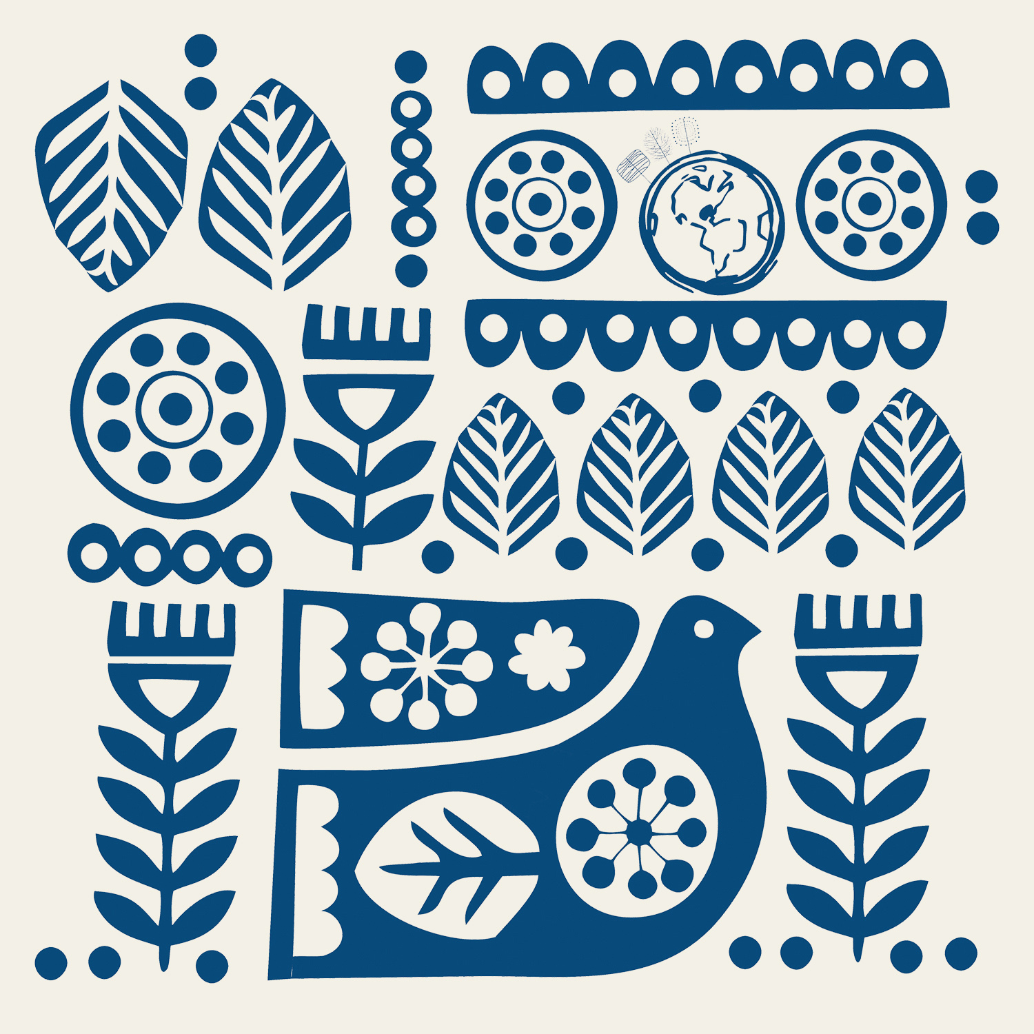 کاغذ کادو مدل پرنده صلح