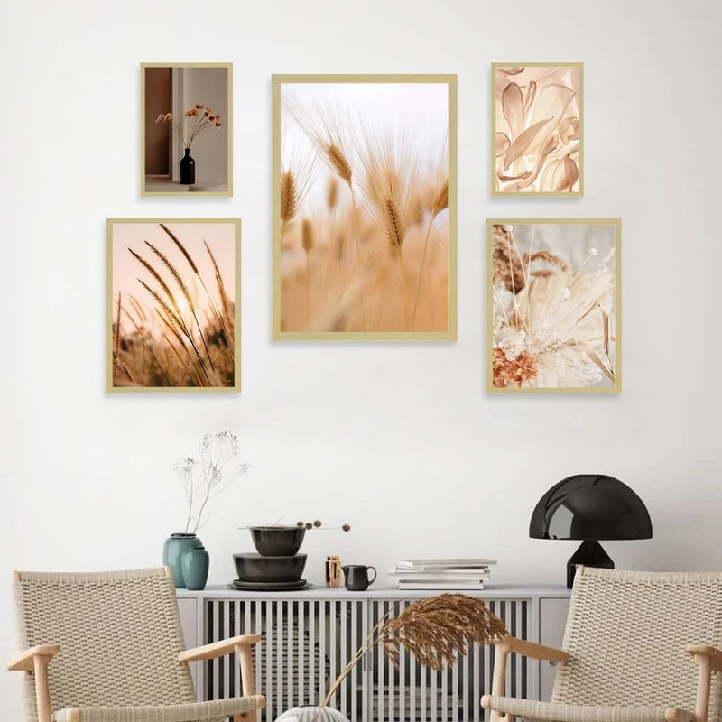 تابلو بکلیت مدل طرح مزرعه گندم زار BE-1036  مجموعه 5 عددی