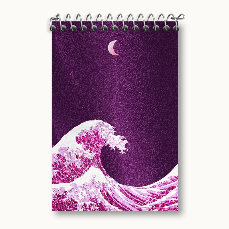 دفتر یادداشت 50 برگ خندالو مدل موج عظیم کاناگاوا کد F2552