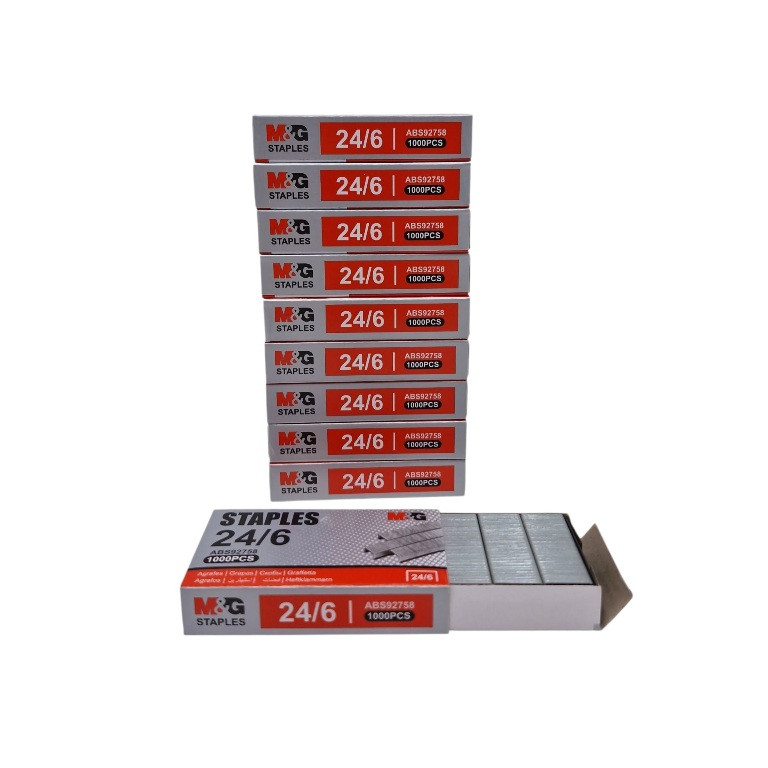 سوزن منگنه ام اند جی کد 92758 سایز 24/6 بسته 10 عددی