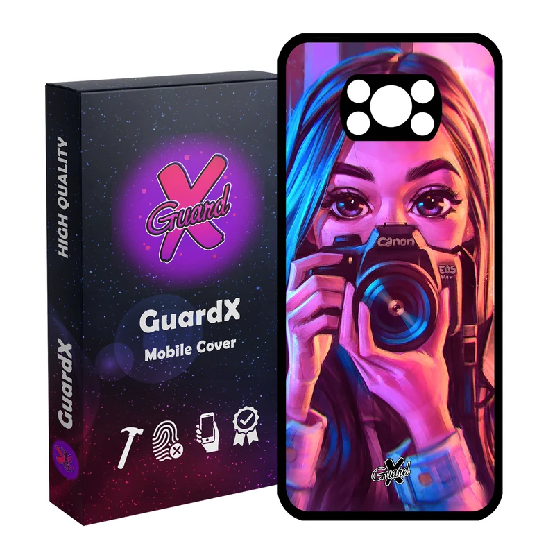 کاور گارد ایکس طرح دختر مدل Glass10288 مناسب برای گوشی موبایل شیائومی Poco X3 Pro