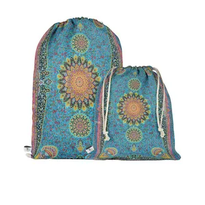 نظم دهنده سفری مدوپد طرح قالیچه قم ترنج گلدانی مدل C-Ghom130 بسته 2 عددی