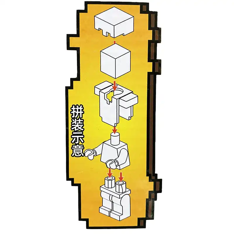 اسباب بازی شانسی مدل فیگور ماینکرافت طرح پایه دار کد 7-20233