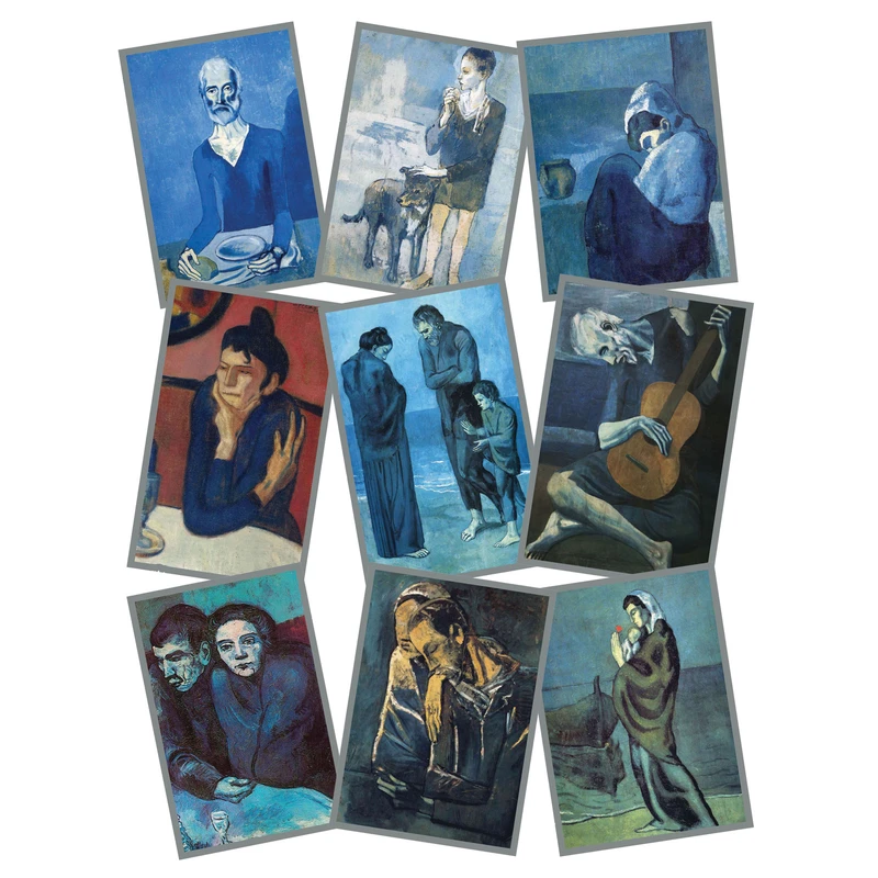 استیکر لپ تاپ طرح نقاشی های معروف اثر پابلو پیکاسو کد 2143 مجموعه 9 عددی