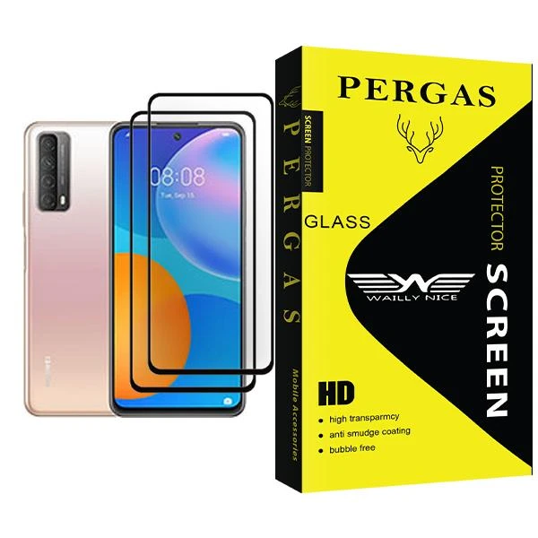 محافظ صفحه نمایش وایلی نایس مدل Pergas Glass MIX002 مناسب برای گوشی موبایل هوآوی P smart 2021 بسته دو عددی