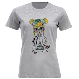 تی شرت آستین کوتاه زنانه مدل دخترک A57