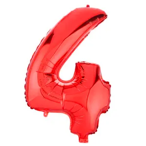 بادکنک فویلی سورتک مدل عدد چهار پلاس کد STFN06