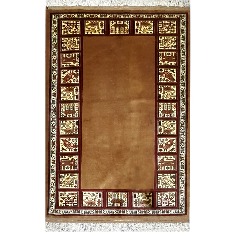 فرش دستبافت دو و نیم متری طرح کف ساده کد AA388