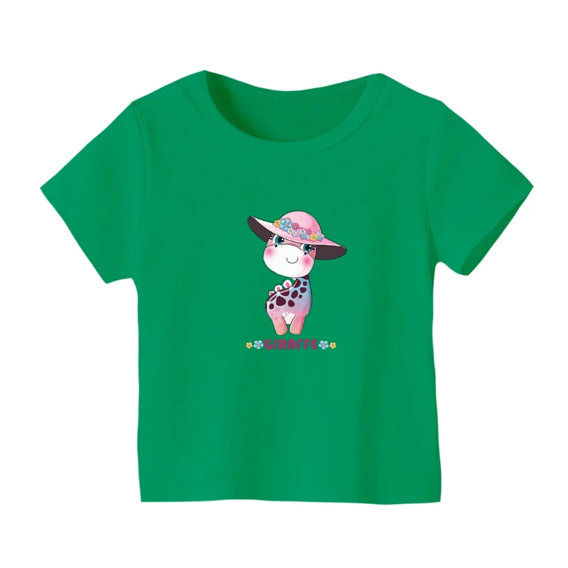 تی شرت آستین کوتاه بچگانه مدل زرافه کد ۶