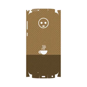 MAHOOT Minimal Cup of Coffee Icon-FullSkin Cover Sticker for Motorola Moto G6