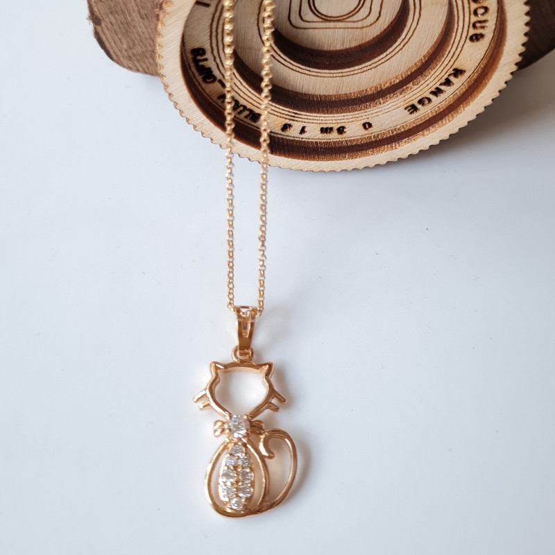 آویز گردنبند دخترانه ژوپینگ مدل گربه