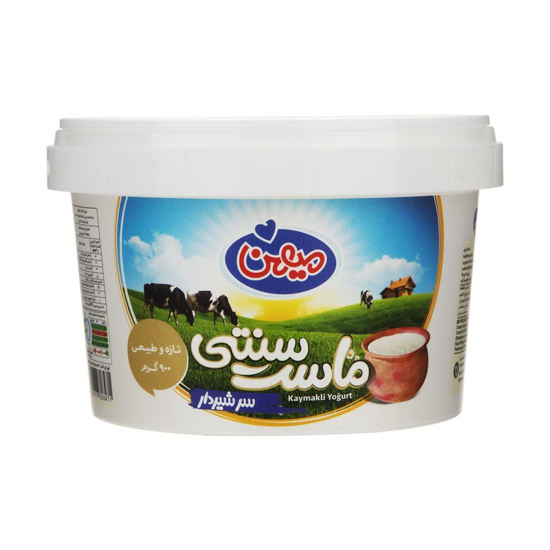 ماست سنتی سر شیر دار پر چرب میهن مقدار 900 گرم