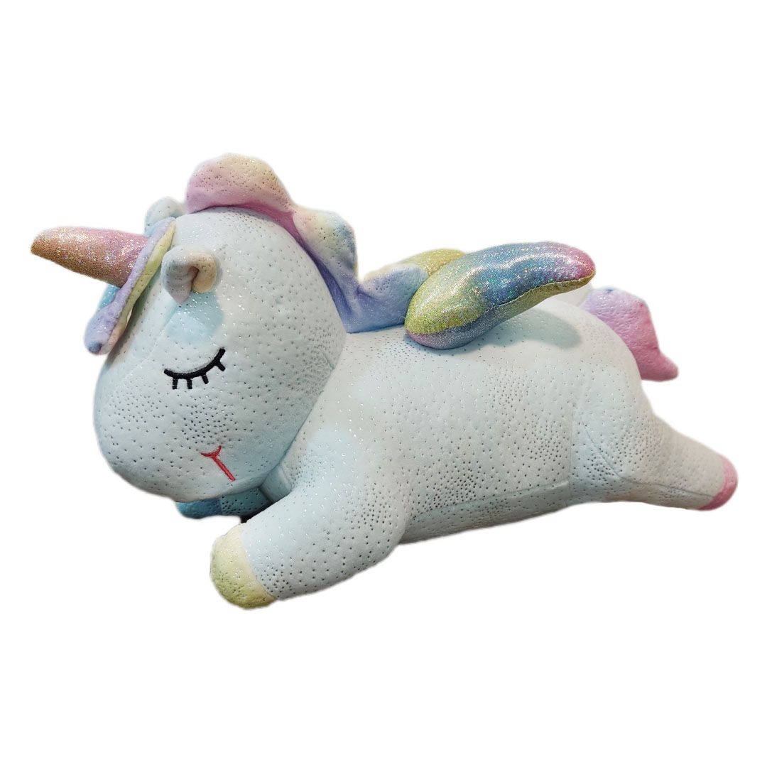 عروسک مدل یونیکورن اسب تک شاخ خوابیده کد DB20 طول 38 سانتیمتر - - 2