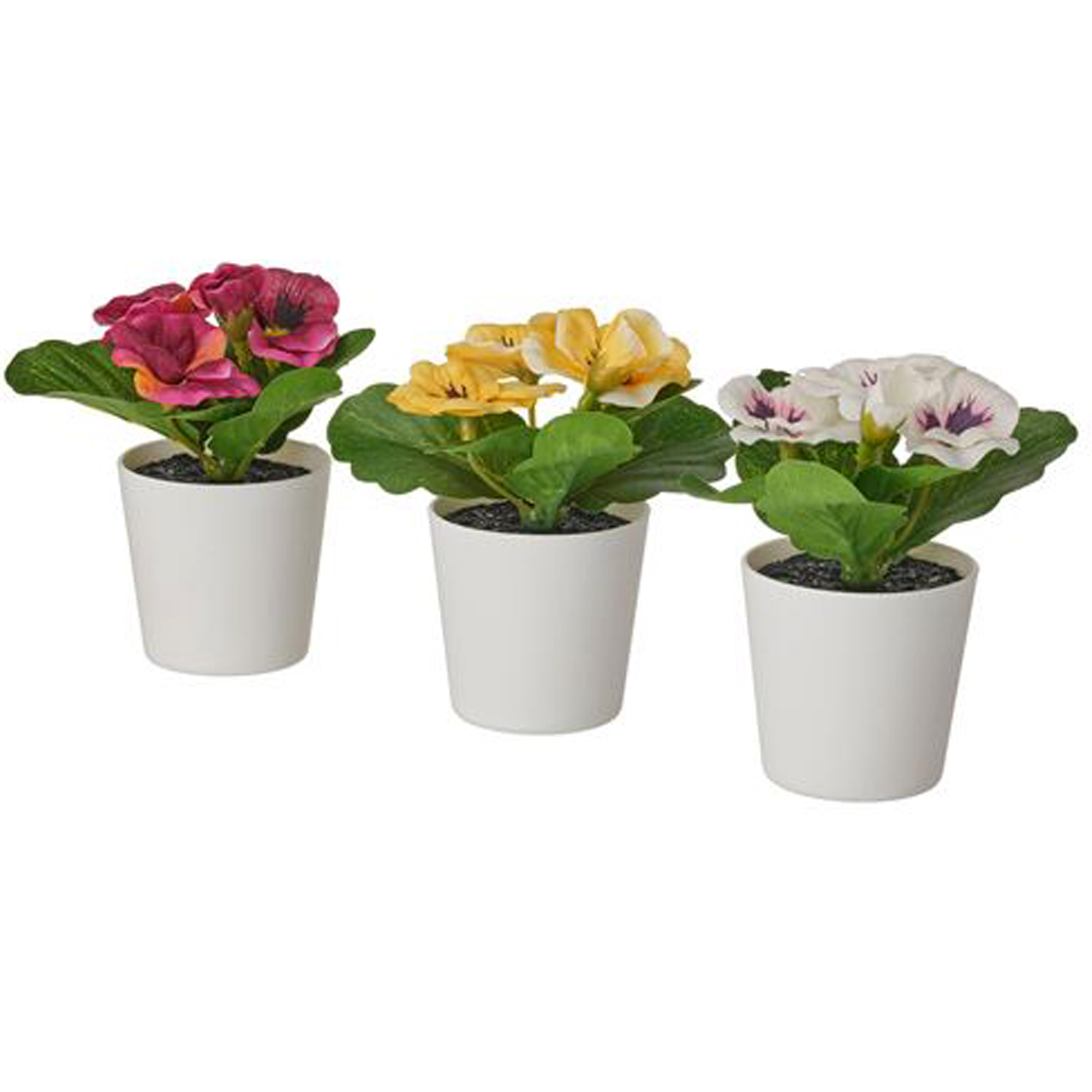 گلدان به همراه گل مصنوعی ایکیا مدل FEJKA مجموعه 3 عددی