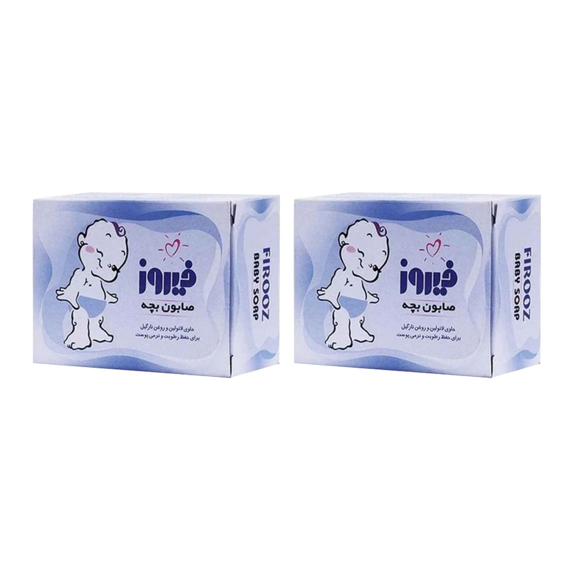 صابون بچه فیروز مدل Coconut وزن 100 گرم مجموعه 2 عددی
