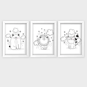 تابلو کودک و نوزاد مدل K165W مجموعه 3 عددی