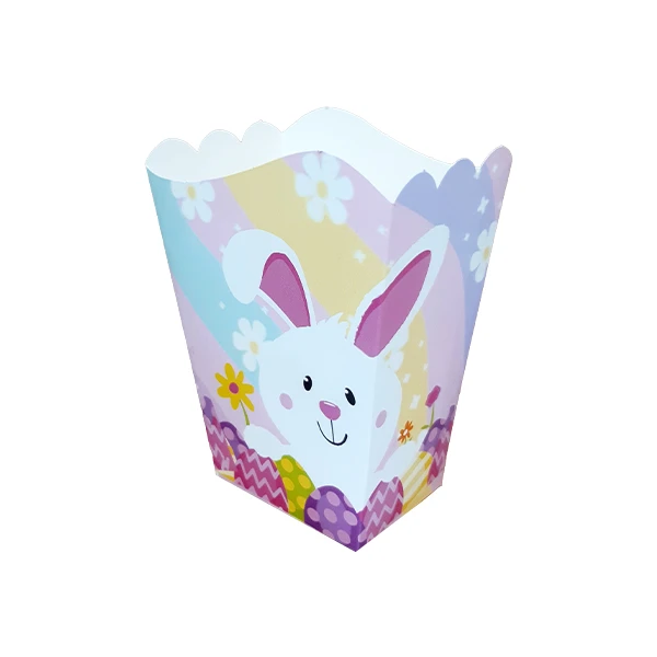 ظرف پاپ کورن یکبار مصرف مدل خرگوش کد rabbitP1 مجموعه 10 عددی