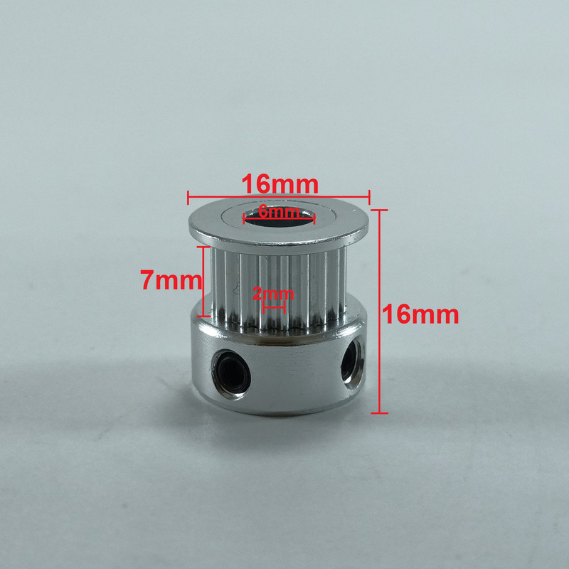 چرخ ربات مدل فولی کد 20D-GT2-6mm
