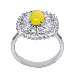 انگشتر نقره زنانه بازرگانی میلادی کد AWR_015