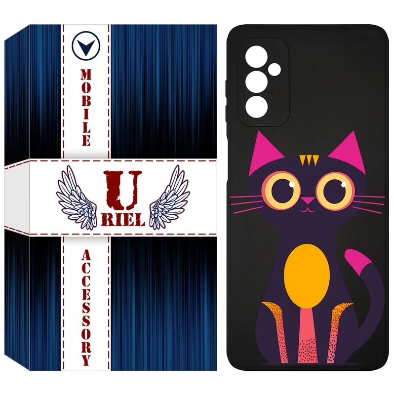 کاور یوریل قاب مدل KSH کد 46 طرح گربه مناسب برای گوشی موبایل سامسونگ Galaxy F13 4G / M13 4G / M23