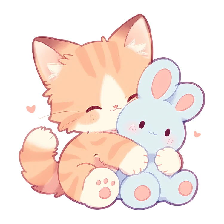 استیکر پارچه و لباس پاد آفرین مدل کارتونی کیوت گربه بامزه کد S5803