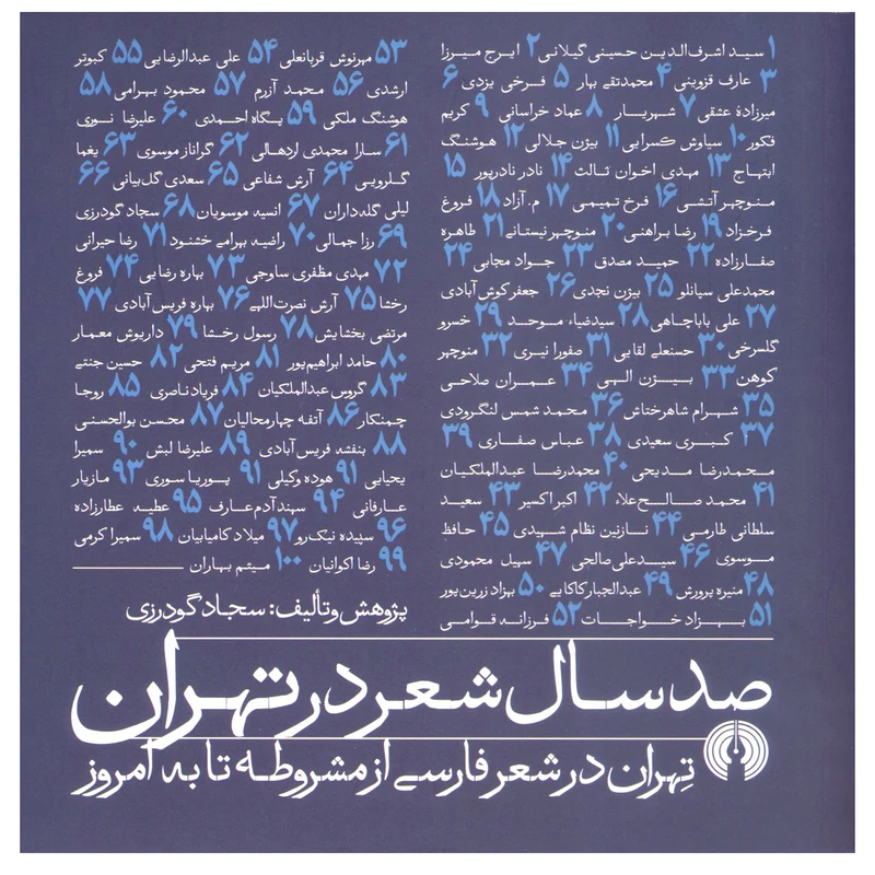 کتاب صدسال شعر در تهران تهران در شعر فارسی از مشروطه تا به امروز اثر سجاد گودرزی نشر علمی فرهنگی