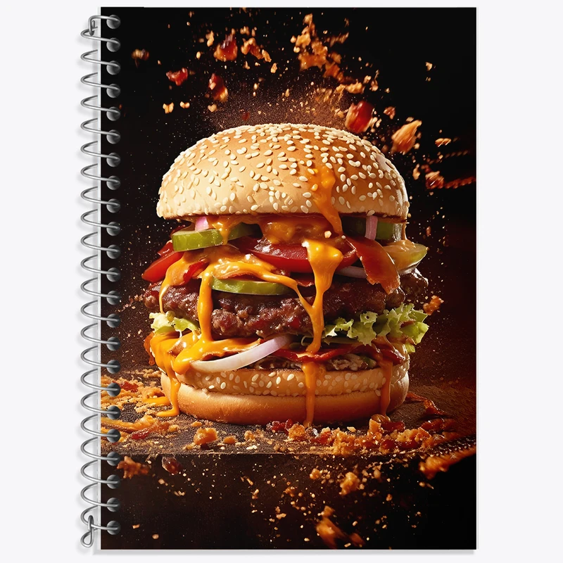 دفتر نت موسیقی 50 برگ خندالو طرح همبرگر کد F5933