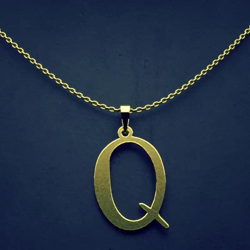 گردنبند طلا 18 عیار زنانه مدوپد مدل حرف Q کد H3-1-1197