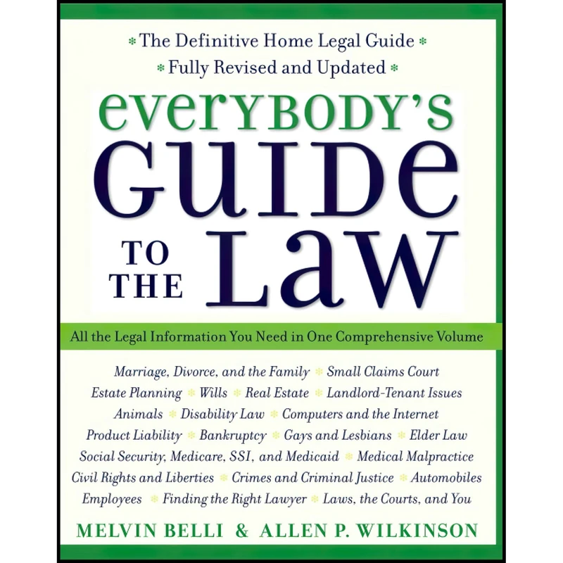 کتاب Everybodys Guide to the Law اثر Melvin M. Belli انتشارات Collins Reference