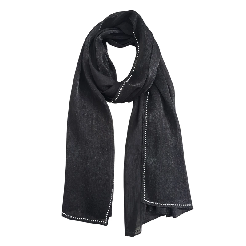 شال زنانه مدل ژان ژان دور نگین کد 095268